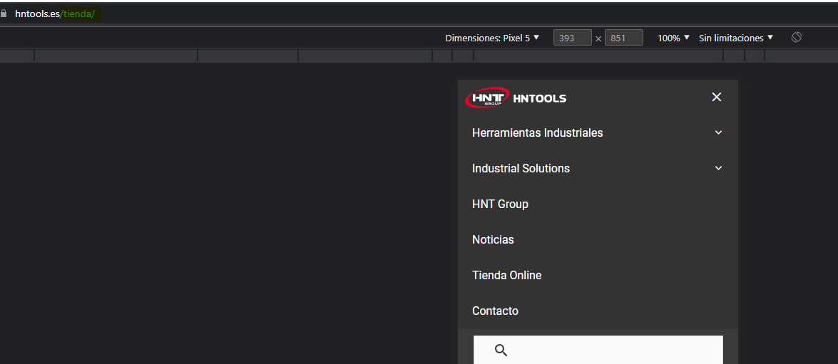 problem mobile nav in shop part